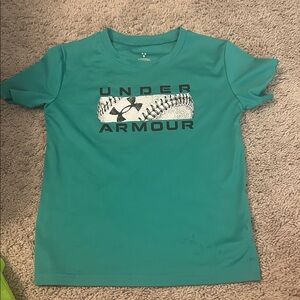 Under Armour Turquoise Baseball Tee